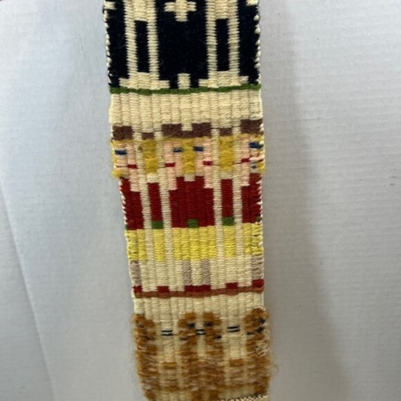 VTG Loom Woven Folk Wall Hanging Textile Tapestry by Edward Winter 4.5"x15" - Picture 5 of 16